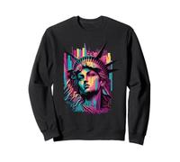 New York City Sad Statue of Liberty Illustration Graphic Felpa