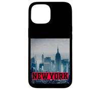 New York City Skyline T-shirt, New York Illustration Graphic Custodia per iPhone 15
