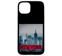 New York City Skyline T-shirt, New York Illustration Graphic Custodia per iPhone 15 Plus