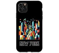 New York City skylines NYC statue of liberty Cubism art Custodia per iPhone 11 Pro Max