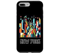 New York City skylines NYC statue of liberty Cubism art Custodia per iPhone 7 Plus/8 Plus