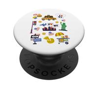 New York City Souvenir NY Icons bambini bambini ragazzi o ragazze PopSockets PopGrip Adesivo