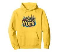 New York City, stile retrò e vintage, NY, Stati Uniti Felpa con Cappuccio