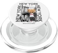 New York City Teddy Bear with The Dumbo Manhattan Bridge PopSockets PopGrip per MagSafe