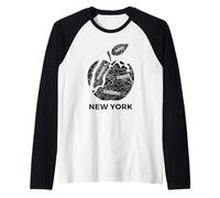 New York City The Big Apple Graphic T-Shirt, New York City Maglia con Maniche Raglan
