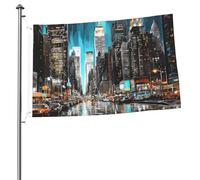 New York dipinti Bandiera da giardino 2 x 3 Ft Bandiera Esterna Bandiera Brezza Bandiera a Prova di Fade Bandiere per Casa Casa Esterno Decorazione Interna