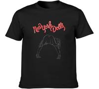 New York Dolls Retro Punk Rock T-Shirt Casual Graphic Tops Black M
