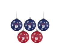 New York Giants Infrangibile Sfere Albero di Natale Vacanza Ornamenti Set 5 Pack