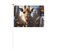 New York Giraffe Street - Bandiera da 14 x 20,8 cm, adatta per attività di squadra di tifo