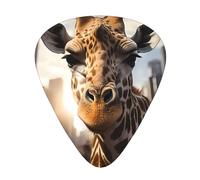 New York Giraffe StreetGuitar Picks, set da 12 pezzi, tre diversi spessori per chitarra acustica elettrica e altri strumenti