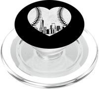 New York Heart City Baseball Sky line Graphic Vintage PopSockets PopGrip per MagSafe