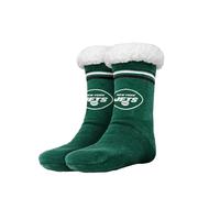 New York Jets Donna Righe Logo Alto Footy Pantofole - Misura 6-10 No Skid