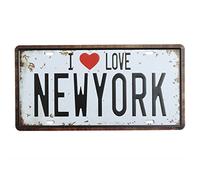New York License Plate Tin Segno Vintage Metal Plate Poster Bar Pub Maillot Wall Decor