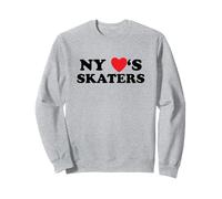 New York Loves Skaters Skateboard Design Felpa
