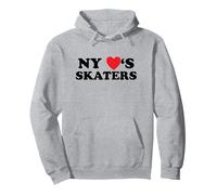 New York Loves Skaters Skateboard Design Felpa con Cappuccio