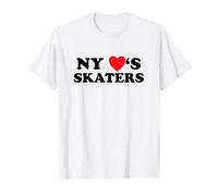 New York Loves Skaters Skateboard Design Maglietta