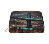 New York Manhattan Bridge Night Makeup Organizer, borsa da viaggio per cosmetici, cura della pelle, accessori, bianco, Taglia unica, Beauty case