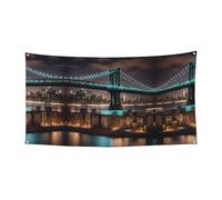 New York Manhattan Bridge Night Print Festive Party Banner Decor Compleanni Carnevale Halloween Anniversari Matrimoni