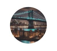 New York Manhattan Bridge Stampa Notte Magneti Frigorifero Per Casa Cucina Accessori Ufficio Vacanza Decor Regali Uso quotidiano