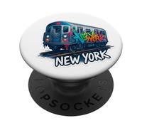 New York Metro Treno Graffiti Arte Street Retrò PopSockets PopGrip Adesivo