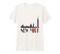 New York, Orizzonte, Grande, Mela, NYC, grafi Maglietta Premium