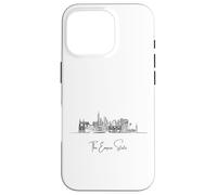 New York, orizzonte, nero, casa, -, disegnato, viaggio, arte, souvenir Custodia per iPhone 16 Pro