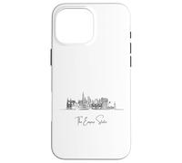 New York, orizzonte, nero, casa, -, disegnato, viaggio, arte, souvenir Custodia per iPhone 16 Pro Max