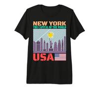 New York, Orizzonte, Paese, Città, Orizzonte, Punto di Riferimento, Souvenir Maglietta Premium