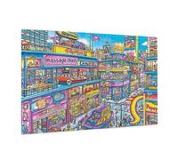 New York Puzzle 2000 Pezzi Adulti, 5D DIY Puzzle Strada Pattern Design con Confezione Regalo per Regalo Donna, Attività Famiglie Impegnative Principianti per Home Wall Bedroom Decor 99 x 70 cm -939Y