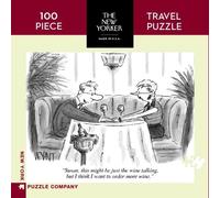 New York Puzzle Company - New Yorker Wine Talking Mini - 100 Piece Jigsaw Puzzle