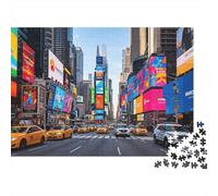 New York Puzzles for Anziani 1000 Pezzi Riciclabile Neon NYC City Puzzle Puzzle Gioco Accessori Impossibile Difficile Difficile Stimolante Attività 70x50cm/1000pcs