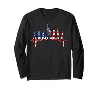 New York Skyline Batticuore Statua libertà NY New York Maglia a Manica