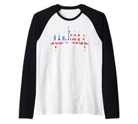 New York Skyline Batticuore Statua libertà NY New York Maglia con Maniche Raglan