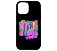 New York, skyline città, anni '90, colorito, arte viaggio, mod indie, carino Custodia per iPhone 12 Pro Max