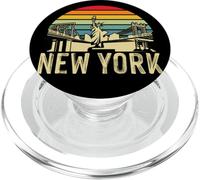 New York Skyline Retro NY Statua della Libertà PopSockets PopGrip per MagSafe