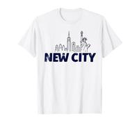 New York Skyline Statua della libertà NYC Souvenir Maglietta
