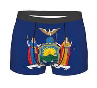New York State Flag Print Boxer Uomo Trunks Elasticizzati Uomo Pantaloncini Boxer Comodi Intimo Maschile per Uomini L'Uso Quotidiano S
