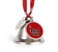 New York Statua della Libertà Albero di Natale Campane Decorazioni Ornamenti di Natale Decorazioni Home Decor Ghirlanda Finestre Porta Love Bell