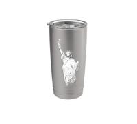 New York Statua della Libertà Vintage Skyline Stati Uniti NY Bicchiere termico in acciaio inox doppia parete