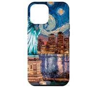 New York, statua, di, libertà, retro, arte, skyline, viaggio Custodia per iPhone 12 Pro Max