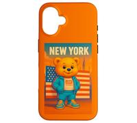 New York Teddy Bear, New York City USA Flag Love Yourself Custodia per iPhone 16