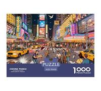 New York Times Square Neon Night Puzzle in Legno Impermeabile DIY Puzzles Da 1000 Pezzi Regali Per Adulti Divertenti Per Decorazioni Domestiche