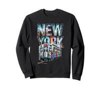 New York Treno Graffiti Stile Nyc Metropolitana Car Street Hip Hop Felpa