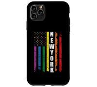 New York Us American Flag Rainbow Gay LGBT Pride Month Custodia per iPhone 11 Pro Max