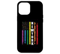 New York Us American Flag Rainbow Gay LGBT Pride Month Custodia per iPhone 12 Pro Max