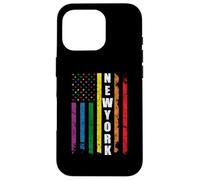 New York Us American Flag Rainbow Gay LGBT Pride Month Custodia per iPhone 16 Pro