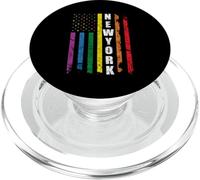New York Us American Flag Rainbow Gay LGBT Pride Month PopSockets PopGrip per MagSafe