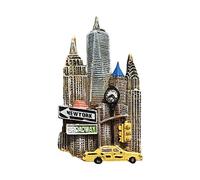 New York USA 3D Landmark Frigorifero Magnete Souvenir Adesivi magnetici in Resina Fatti a Mano Decorazione della Cucina di casa, New York Magnete da Frigorifero Collezione Regalo