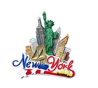 New York USA 3D Landmark magnete da frigorifero in resina Souvenir,decorazione fatta a mano per casa e cucina New York magnete da collezione regalo