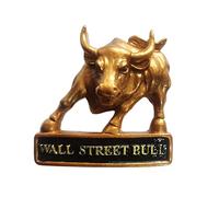 New York USA 3D Wall Street Bull magnete da frigorifero souvenir regalo, resina fatta a mano New York frigorifero magnete collezione decorazione casa e cucina